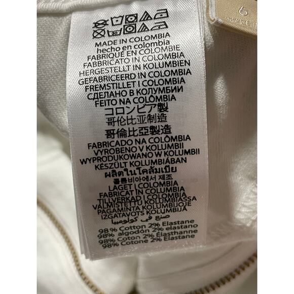 NWT Michael Kors Selma Skinny Jeans Womens Size 6 High Rise White Stretch - Picture 12 of 14